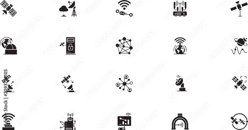 Fototapeta premium Set of various icons representing different activities and objects with activity