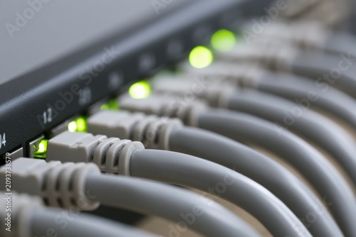 The Ethernet Switch and Cable Patch Panel in a Data Center Setting