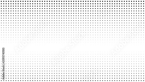 Black halftone dot gradient abstract background with fading dots loading animated pattern on transparent background
