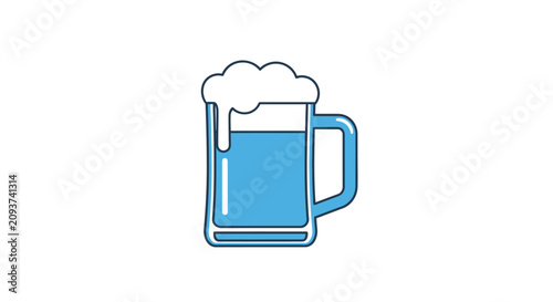 Foto A glass of beer with foam 1.