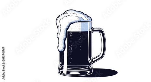 Фотография A glass of beer with foam 9.