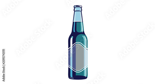 Photography Bottle of beer in green glass.