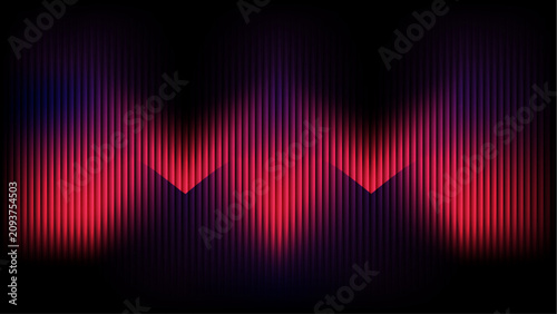 Abstract Red Glowing Sound Wave Background with Rainbow Light Equalizer Lines Colorful Digital Energy Pattern Vector Illustration