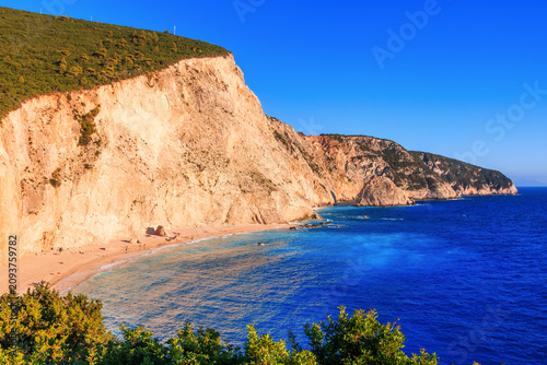Lefkada, Greece. Porto Katsiki beach, Ionian islands.