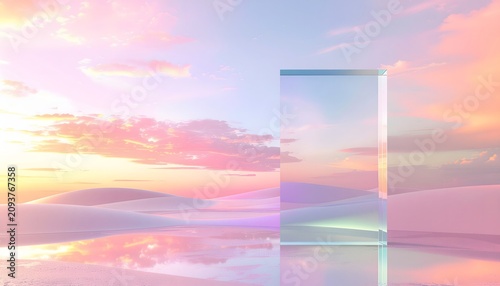 Sunset sky with soft cloud formations and faint rays.