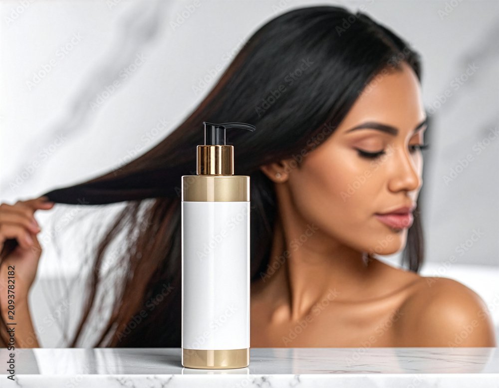 Obraz premium Odżywka do włosów reklama mockup 