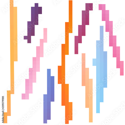 Pixel multi colored web header backgrounds