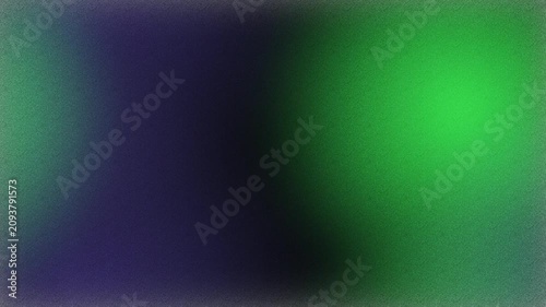Abstract gradient background, with soft green, and dark blue, light leaks and, grain texture