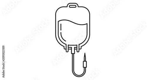 Fotografija Medical IV Bag Icon - Infusion Therapy and Healthcare Symbol