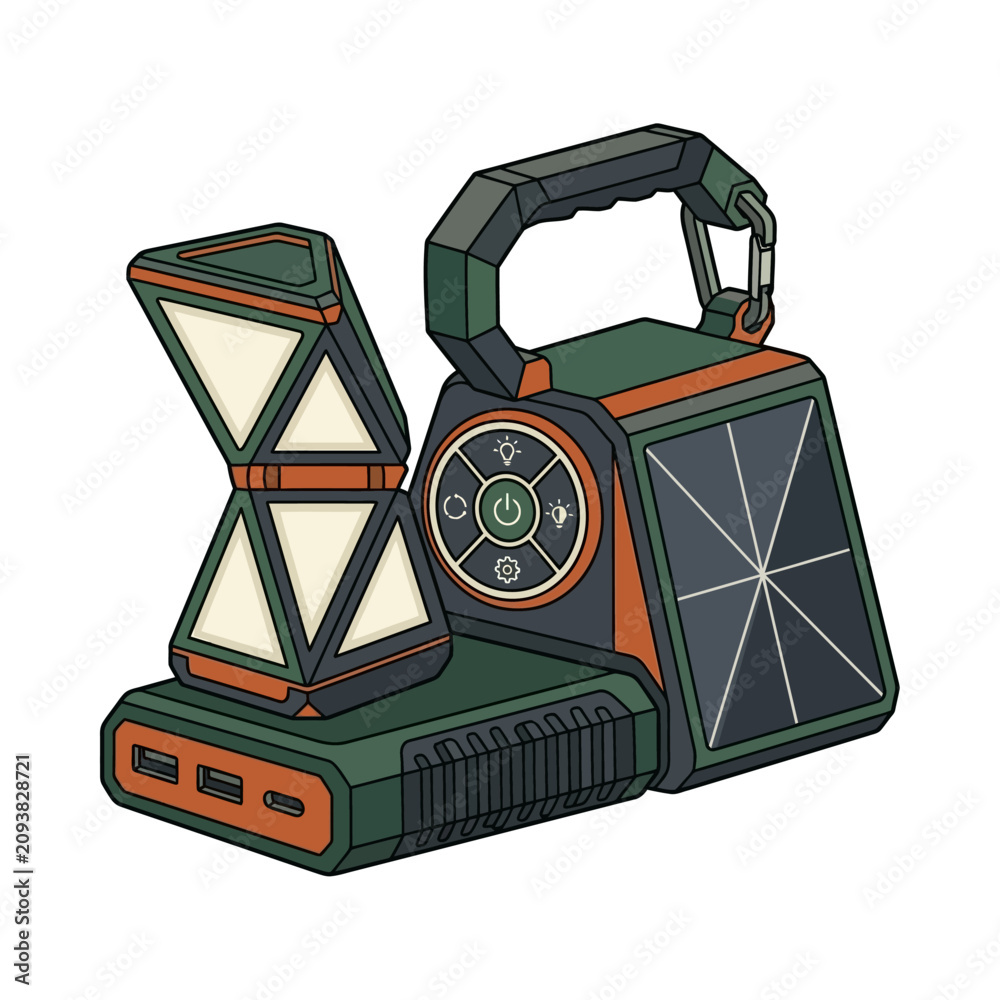 Fototapeta premium Star Wars Inspired Green Lantern Flashlight.