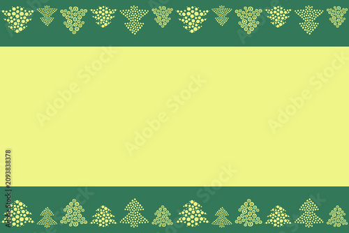 Vector background with a border of stylized fir trees for presentations and greeting cards. Festive Christmas background. Основные RGB
