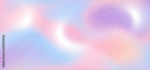 Принти на полотні Holographic gradient background with grainy texture, pastel pink and blue irides