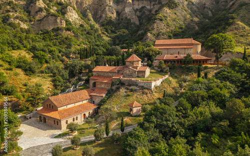 Aerial View of Ancient Shiomgvime Monastery in Georgia