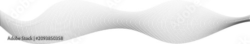 фотографія Abstract white flowing wave shape isolated on a pure white background