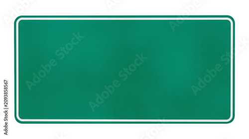 Photography Blank Green Road Sign with White Border