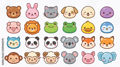 Photography Collection of cute animal faces