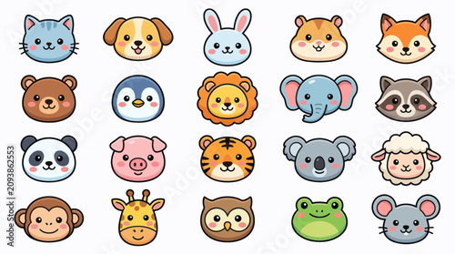 Photography Collection of cute animal faces