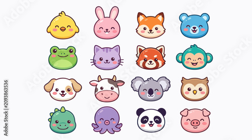 Photography Cute animal faces collection