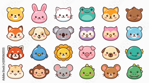 Photography Cute animal faces collection