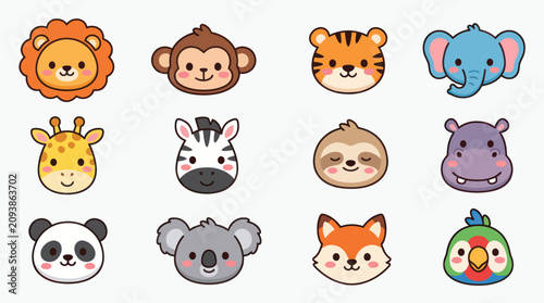 Photography Cute animal faces collection
