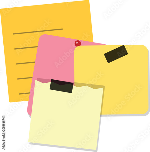 Colorful sticky notes collection vector