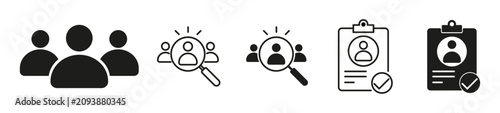 Foto Recruitment icon set