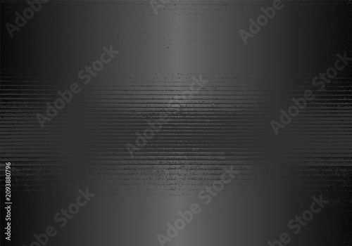 Luxury metallic black gradient background. Distressed cracked concrete texture. EPS 10. Vector Illustration.