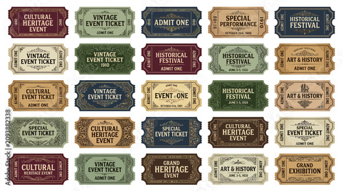 Vintage Event Tickets Collection: Retro Admission Passes for Festivals & Shows