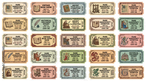 Vintage Tickets Collection: Exhibitions, Manuscripts, Books, History