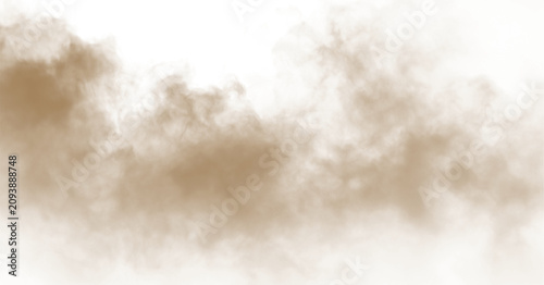 Fotografía Dust sand soil smoke cloud particles isolated on transparent white background