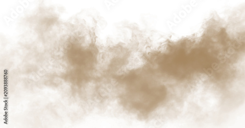 Fotografía Dust sand soil smoke cloud particles isolated on transparent white background