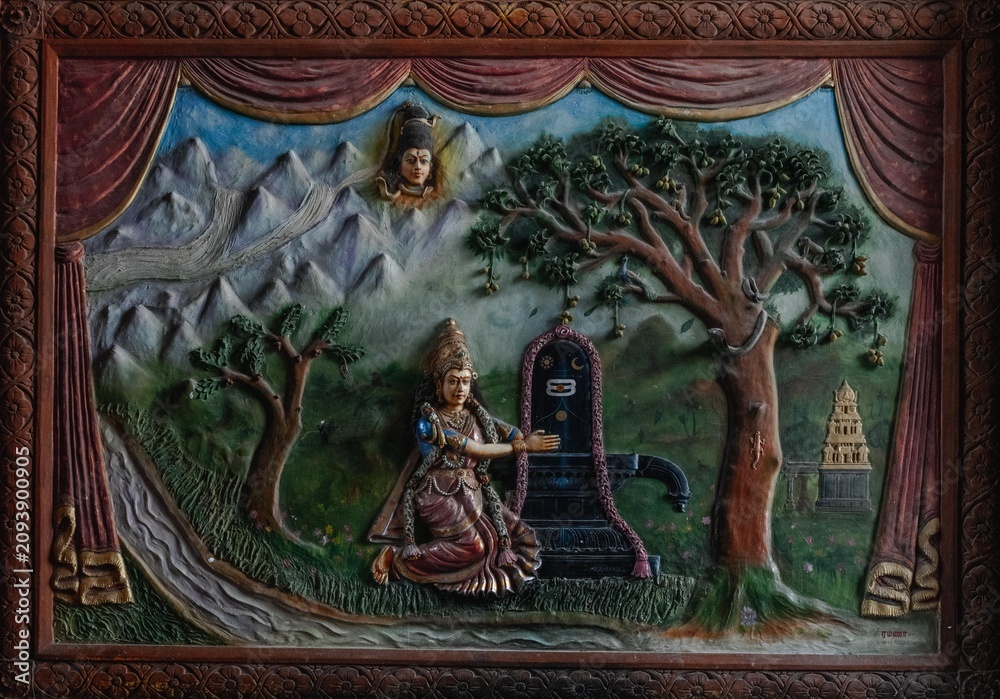 Obraz premium The Ekambareshwaran Temple is the largest and one of the most significant Shaivite temples in the holy city of Kanchipuram, Tamil Nadu, India.