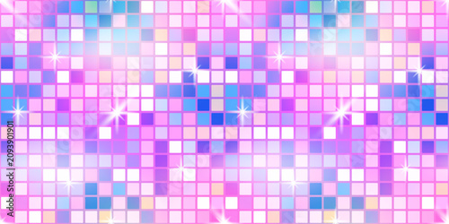 Tableau sur toile Glitter background champagne with sequin pink disco unicorn banner pattern tile for a shimmering luxury purple retro texture