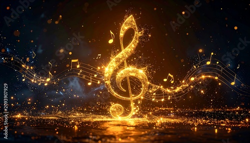 Abstract digital flame animation with golden sparks.