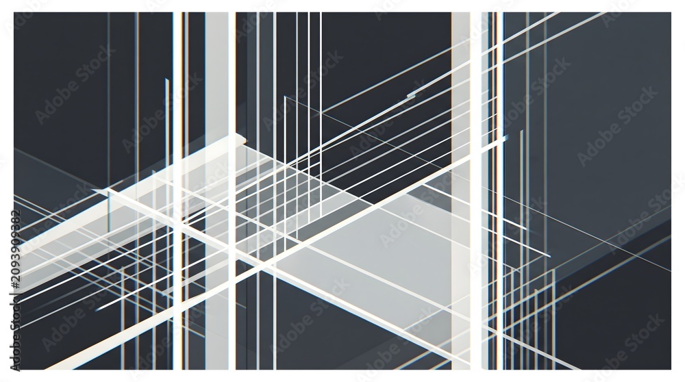 Foto Abstract clean lines with subtle chromatic aberration