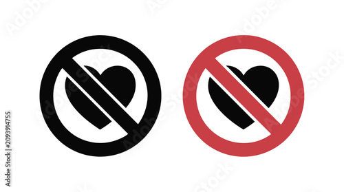 Fotografie No Heart Symbol