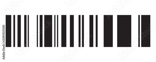 Barcode isolated on white background, Code stripes sticker, Barcode labels, customers qr code, Simple fake bar code, Bar code for web design, Barcode product distribution icon