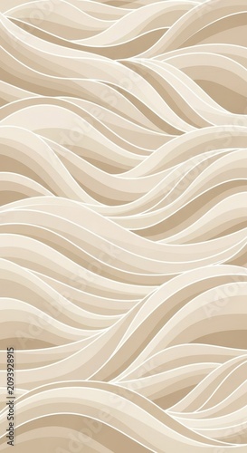 Abstract Beige Textured Wave Pattern Background Design.