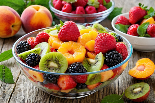 fruit salad in a bowl