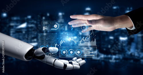 AI analyzing sales data dashboard  visualizing performance metrics  detecting trends  and generating insights to improve financial outcomes and strategic planning. Vouch