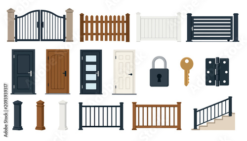Assorted Exterior Doors and Gate Hardware.
