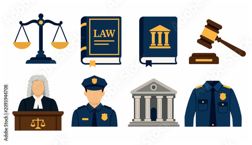 Konstfotografi LegalProfessionalsAndSymbolsIllustrationCollection.