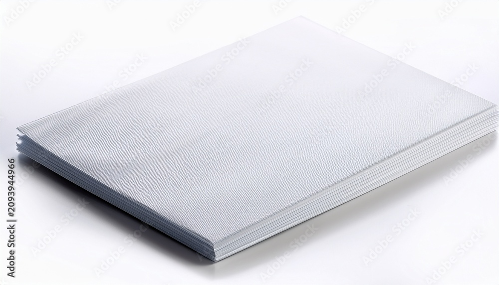 Fototapeta premium White Paper Cover Isolated On White Background