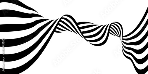 Bilde på lerret Abstract perspective line stripes with 3d dimensional effect.