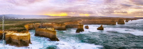 Photography D GOR 12 Apostles scenic short sun panorama
