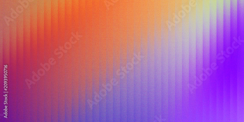 Abstract grainy gradient texture with vertical distortion in orange and violet colors, gradient