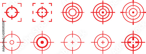 Concept of business goal achievement and strategic planning with target icon vector illustration isolated on transparent background
