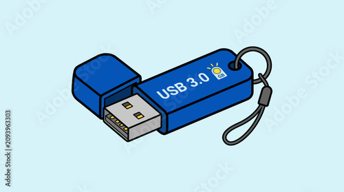 фотографія USB flash drive provides portable data storage with a high-speed interface for digital devices