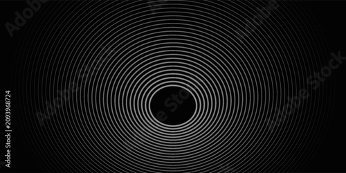 Cuadro en lienzo Create a bold look with a centric circle background featuring vector graphics of sound waves