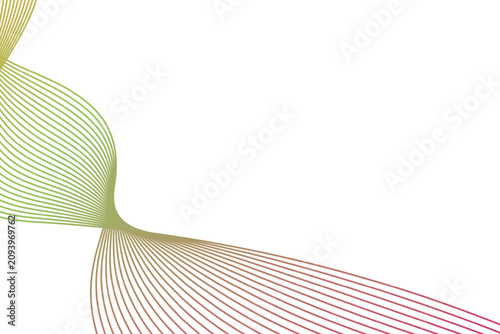 Abstract Olive Green and Pink Corner Wave Background Dynamic Flowing Line Art Elegant Vector Pattern